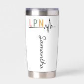 LPN Tumbler - Personalized Licensed Practical Nurs 保温保冷タンブラー (背面)
