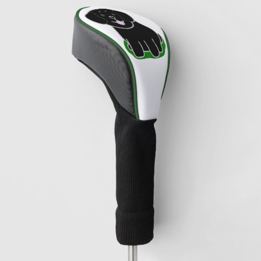 LRかわいいの黒いラボアニメ ゴルフヘッドカバー (アングル)