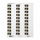 LRイエロー・ラブラドール・レトリーバーおもちゃ人形 ラベル (フルシート)