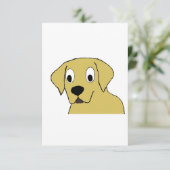 LRイエロー・ラブラドール・レトリーバー漫画ヘッド サンキューカード (スタンド正面)
