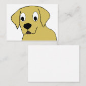 LRイエロー・ラブラドール・レトリーバー漫画ヘッド ノートカード (正面/裏面)