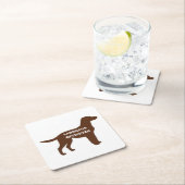 LRチョコレート名シルエット スクエアペーパーコースター (インサイチュ)