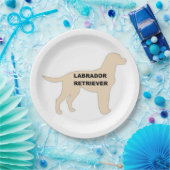 LR黄色の名前シルエット ペーパープレート (パーティー)