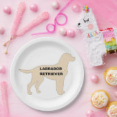 LR黄色の名前シルエット ペーパープレート (パーティー)