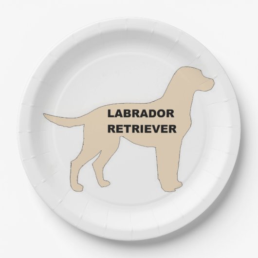 LR黄色の名前シルエット ペーパープレート (正面)