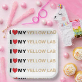 LR黄色の愛 ペーパープレート (パーティー)