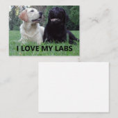 LR I Love My Labs with Love My Labs写真 ノートカード (正面/裏面)