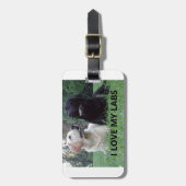 LR I Love My Labs with Love My Labs写真 ラゲッジタグ (正面縦)