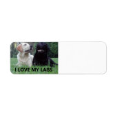 LR I Love My Labs with Love My Labs写真 ラベル (正面)