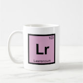 Lr - Lawrencium化学の周期表記号 コーヒーマグカップ (左)