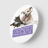 「LRAVで採用」クロック ラウンド壁時計 (傾斜)