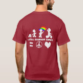 LRC: 平等、平和および愛暗闇のティー Tシャツ (裏面)