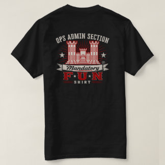 LRN OP管理者の義務的な楽しみ ブラック Tシャツ