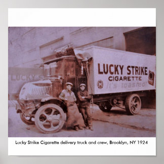 LS Truck Print Copy, Lucky Strike Cigarette del... ポスター
