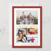 L'Shana Tova Rosh Hashanah フォト コラージュ シーズンカード (正面)