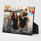 L'Shanah Tovahスクリプト写真ザクロ花 フォトプラーク (側面)