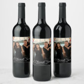 L'Shanah Tovahスクリプト写真ザクロ花 ワインラベル (ボトル)