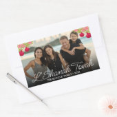 L'Shanah Tovahスクリプト写真ザクロ花 長方形シール (封筒)