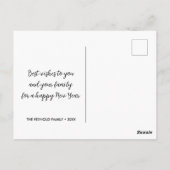 L'Shanah Tovah Pomegranateスクリプトエレガント写真 ポストカード (裏面)