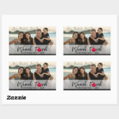 L'Shanah Tovah Pomegranateスクリプトエレガント写真 長方形シール (シート)