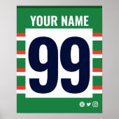 Lstr Tigersラグビーパーソナライズされたシャツポスター ポスター (正面)