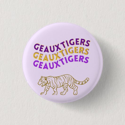 LSU Gameday Button 缶バッジ (正面)