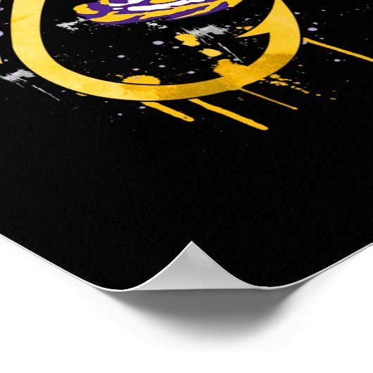 Lsu Tigers Fishing Fish Hook ポスター (角)