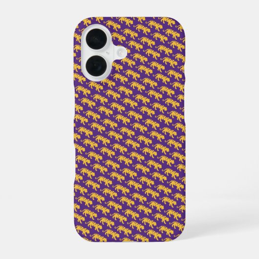 LSU Tigers iPhone 16ケース - パープル&ゴールドケース (裏面)