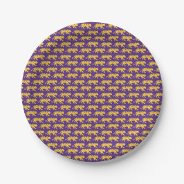 LSU Tigers Paper Plates - Purple & Gold Party ペーパープレート