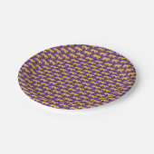 LSU Tigers Paper Plates - Purple & Gold Party ペーパープレート (アングル)