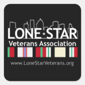 LSVAの黒いデカール(6つの大きいデカール) スクエアシール (正面)