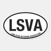 LSVAカーオーバルデカール(4デカール) 楕円形シール (正面)
