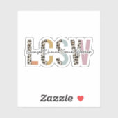 LSW卒業資格を持つ臨床社会労働者 シール (シート)