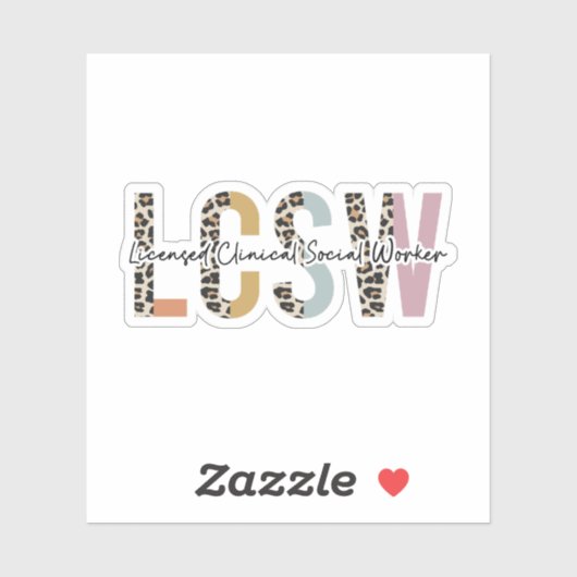 LSW卒業資格を持つ臨床社会労働者 シール (シート)