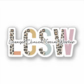LSW卒業資格を持つ臨床社会労働者 シール (正面)