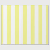Ltイエローホワイトエクストララージストライプパターン ラッピングペーパー (フラット)