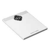 LtグレイWht水玉模様ブラッククローバー3モノグラム ノートパッド (アングル)