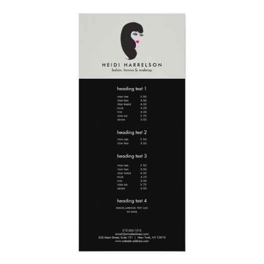 Ltグレーのラッシュガール美しいラックカード ラックカード (正面)