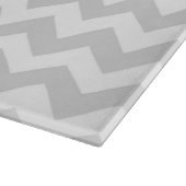 Ltグレーウィットシェブロンジグザグアクアネームモノグラム カッティングボード (角)