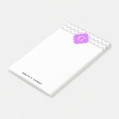 Ltグレーウィットシェブロン薄紫クローバーモノグラム ポストイット (アングル)