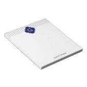 Ltグレーウィットデポルトネイビーストライプクローバーモノグラム ノートパッド (アングル)