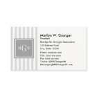 Ltグレーホワイトストライプグレースクエア3モノグラム