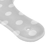 Ltグレーホワイト水玉模様ブルゴーニュ名モノグラム カッティングボード (角)