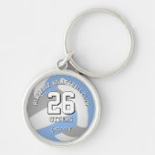 ltブルーグレーバレーボールチームカラーズクラブ名 キーホルダー (正面)