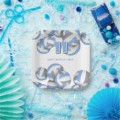 ltブルーグレーバレーボール子供の誕生日パーティー ペーパープレート (パーティー)