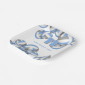 ltブルーグレーバレーボール子供の誕生日パーティー ペーパープレート (傾斜あり)