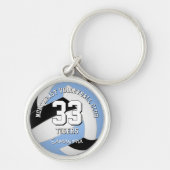ltブルーブラックバレーボールチームカラーズクラブ名 キーホルダー (正面)