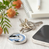 ltブルーブラックバレーボールチームカラーズクラブ名 キーホルダー (側面)