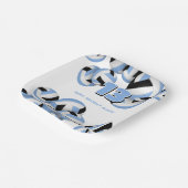 ltブルーブラックバレーボール子供の誕生日パーティー ペーパープレート (傾斜あり)