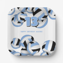 ltブルーブラックバレーボール子供の誕生日パーティー